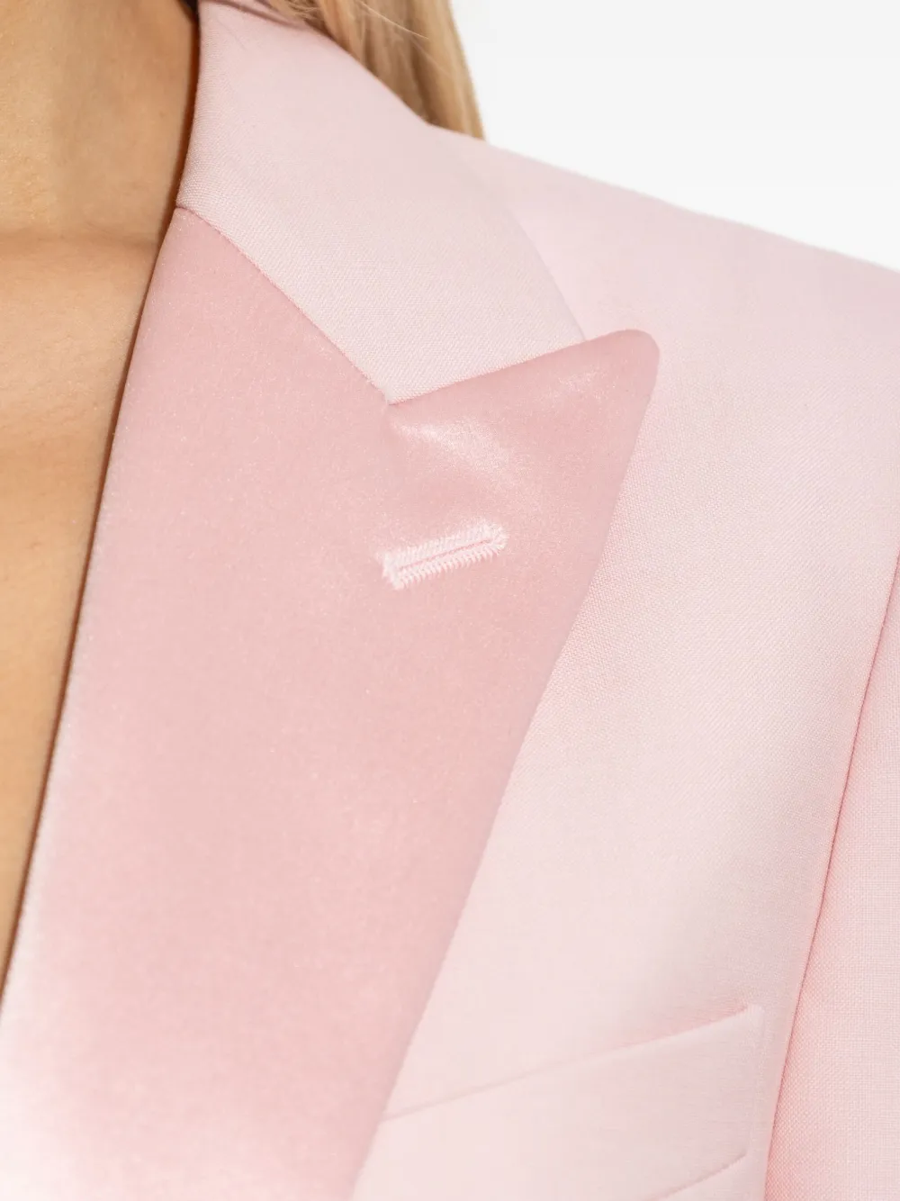 Alexander McQueen Blazer met satijnen revers Roze