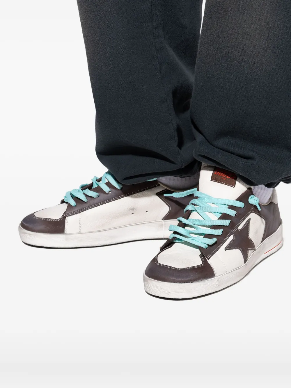 Golden Goose star-detail leather sneakers Neutrals