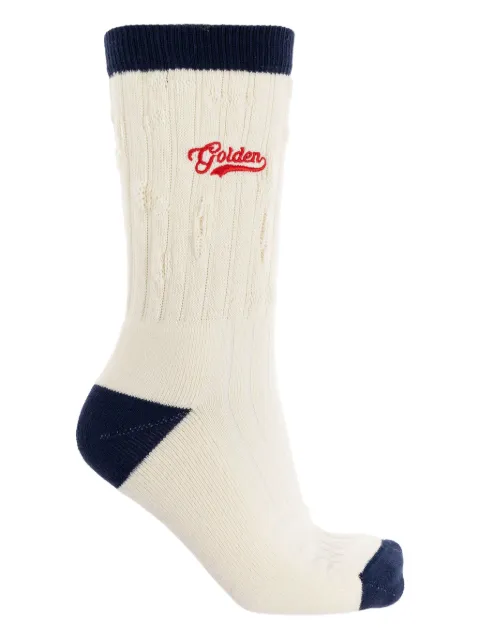 Golden Goose logo-embroidered socks