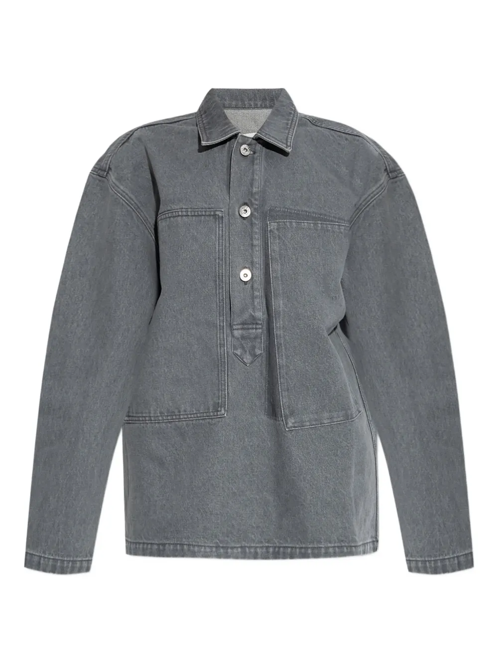 JW Anderson Blouse met knoopsluiting en opgestikte zak Grijs