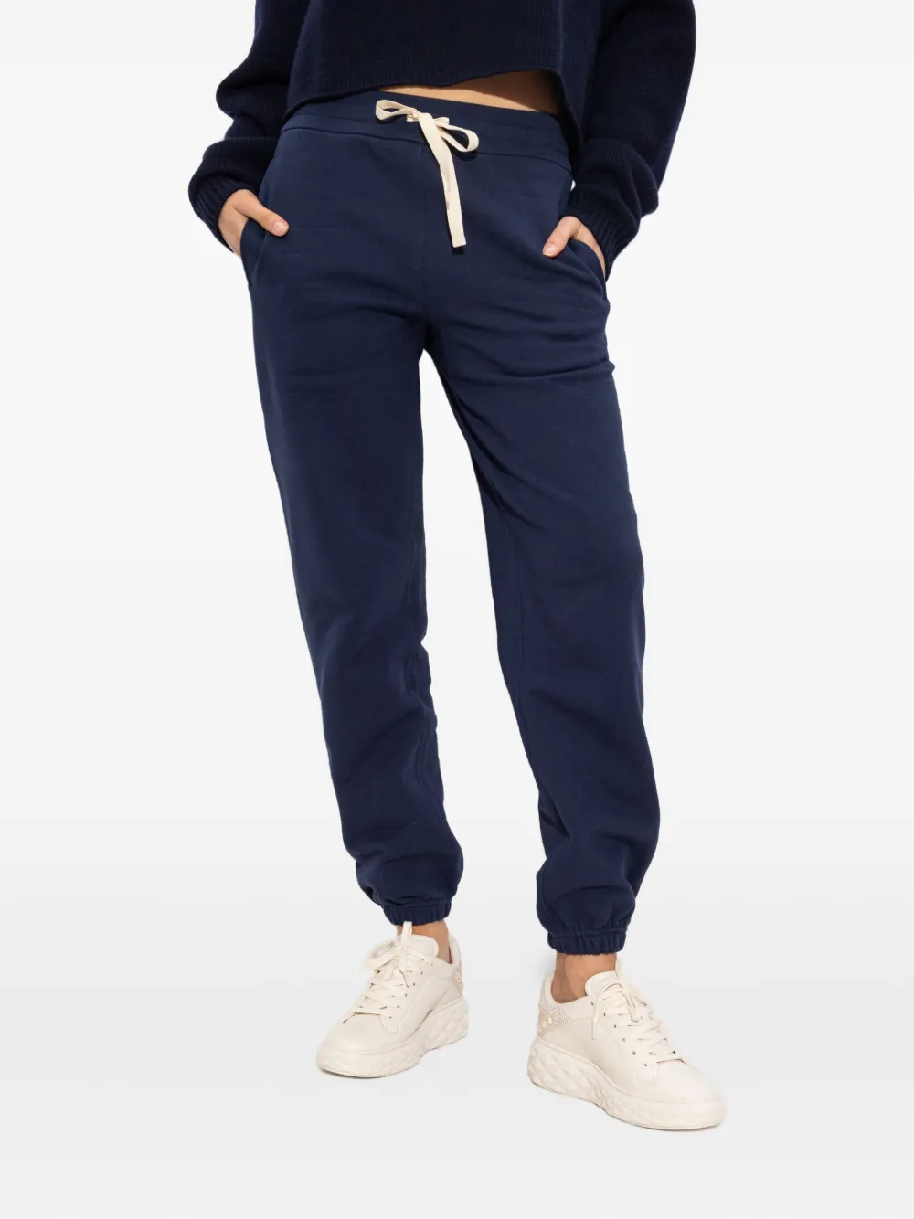 Jil Sander drawstring cuffed trousers Blauw