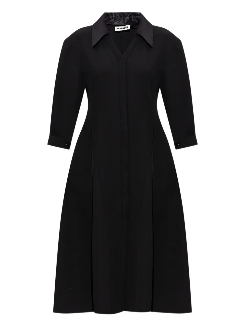 Jil Sander Long-sleeves Midi Dress