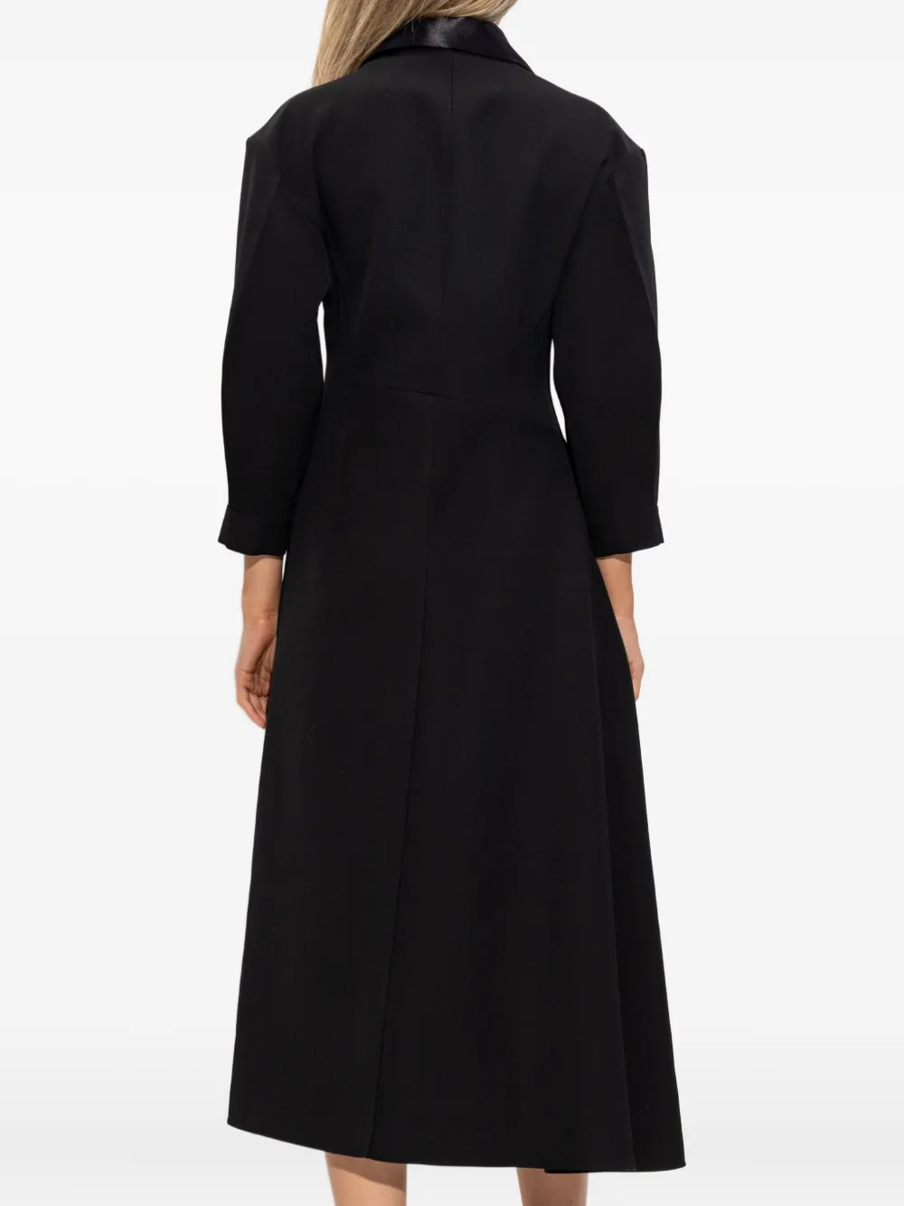 Jil Sander Midi-jurk met lange mouwen 001 BLACK
