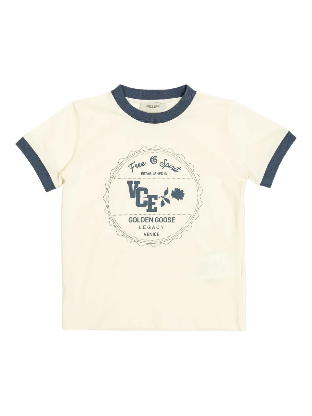 Golden Goose Kids T-shirt met grafische print Beige