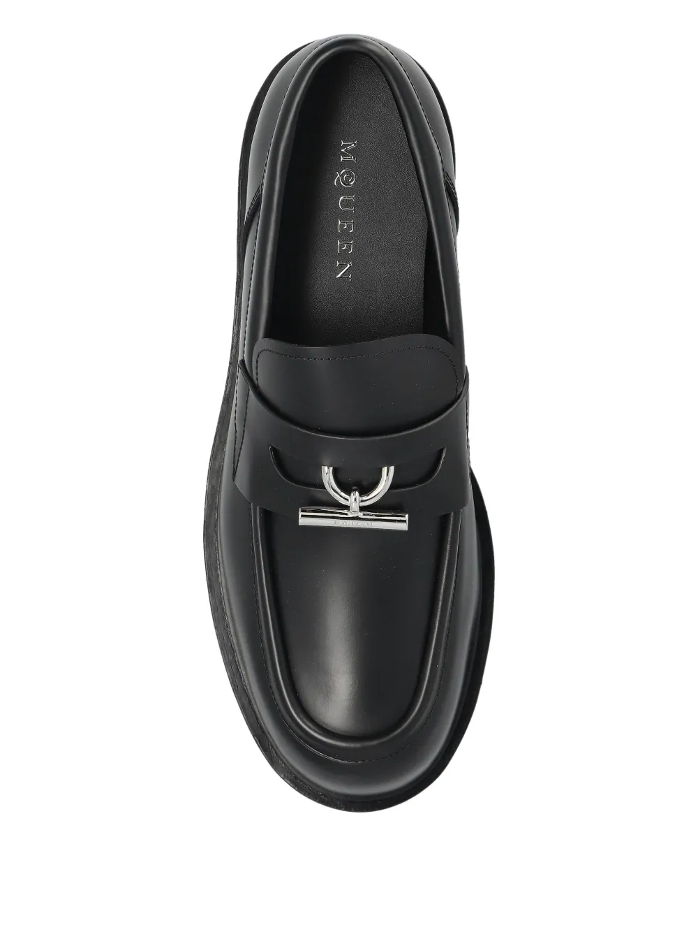 Alexander McQueen leather platform loafers Zwart
