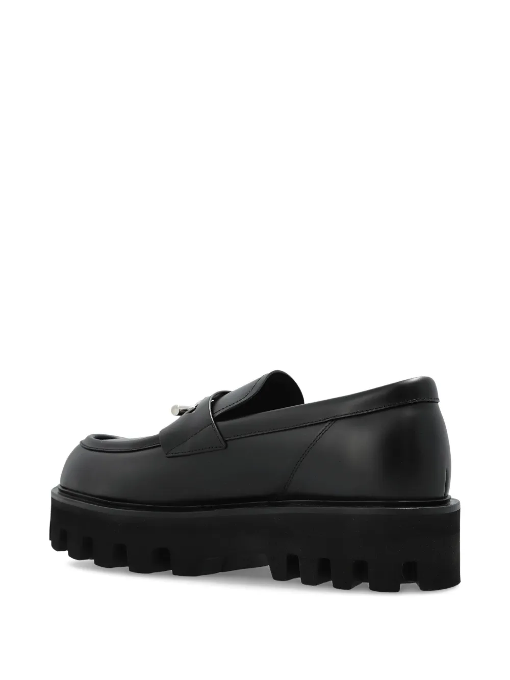 Alexander McQueen leather platform loafers Zwart