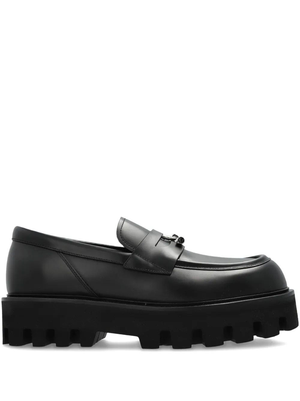 Alexander McQueen leather platform loafers Black