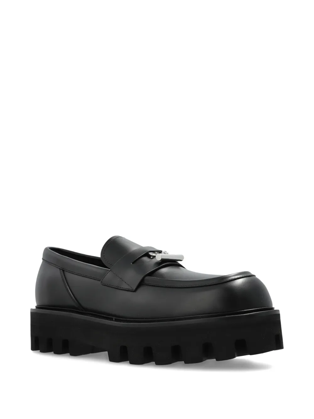 Alexander McQueen leather platform loafers Zwart