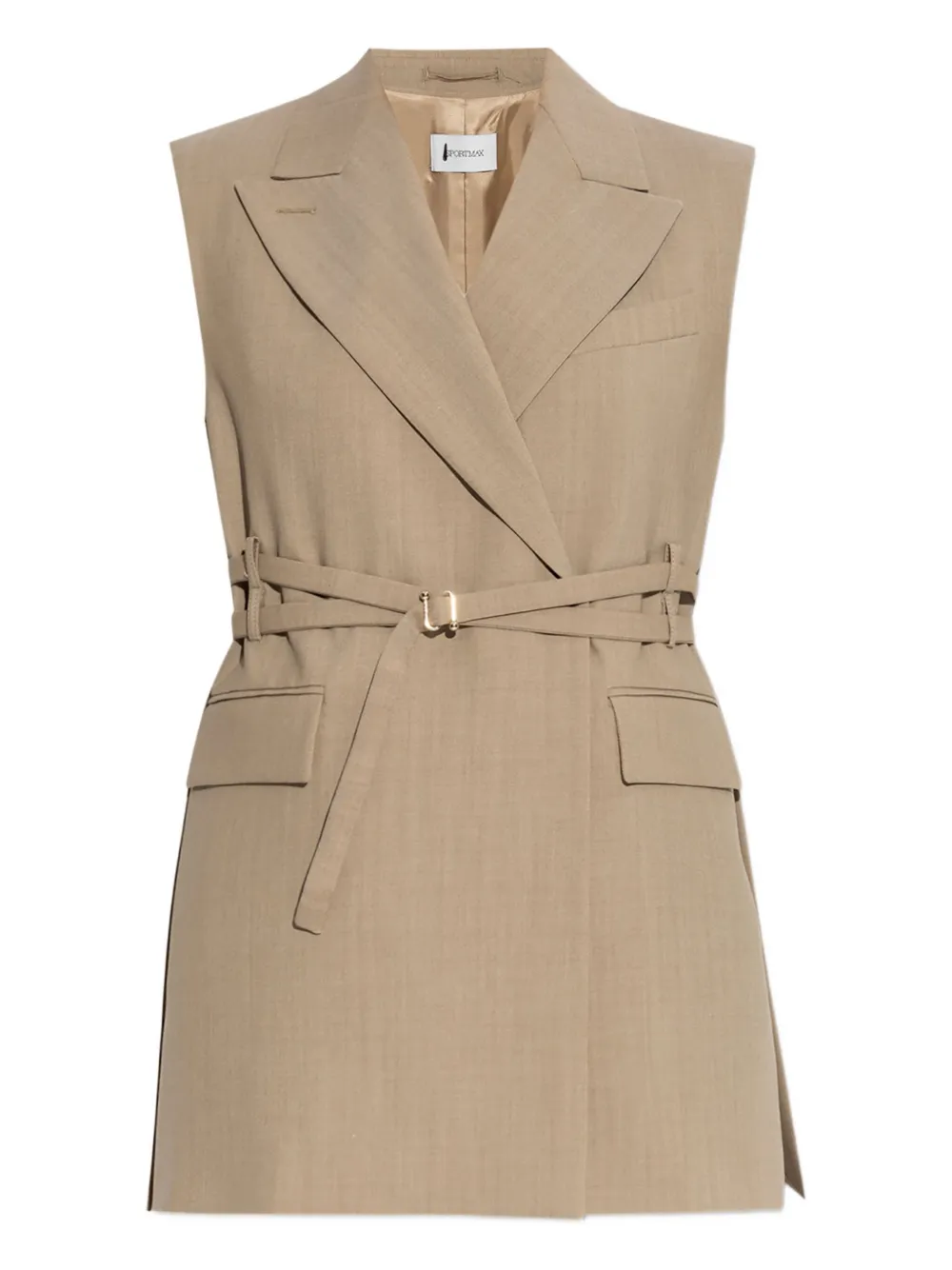 Sportmax Belted Wool Waistcoat