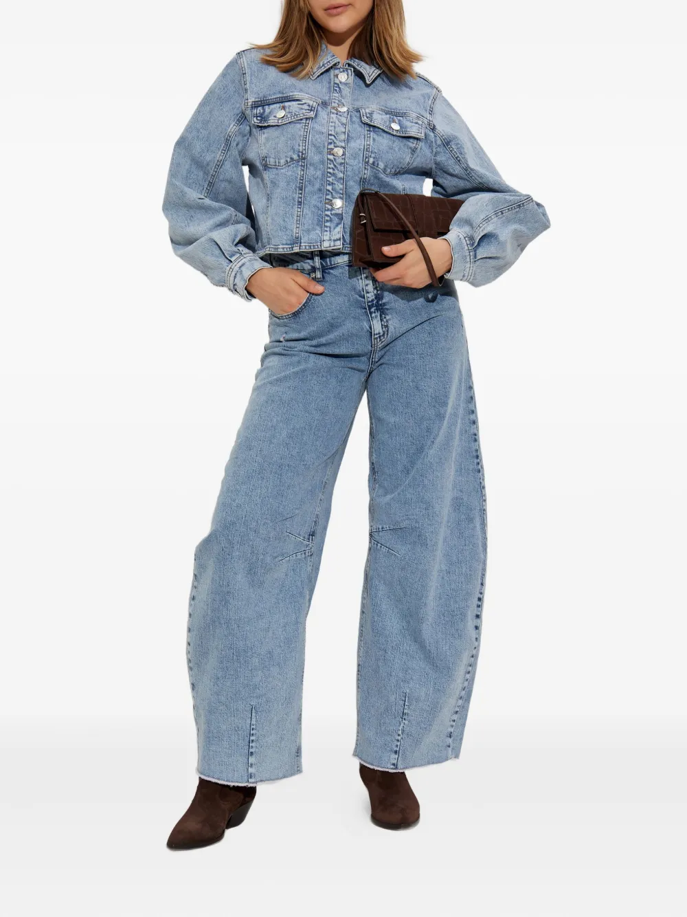Gestuz Gzdea jeans met wijde pijpen Blauw