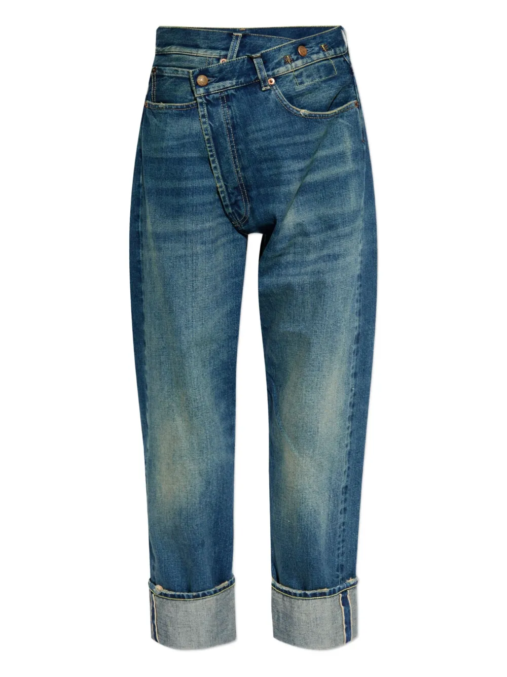 R13 cross-waistband jeans Blauw