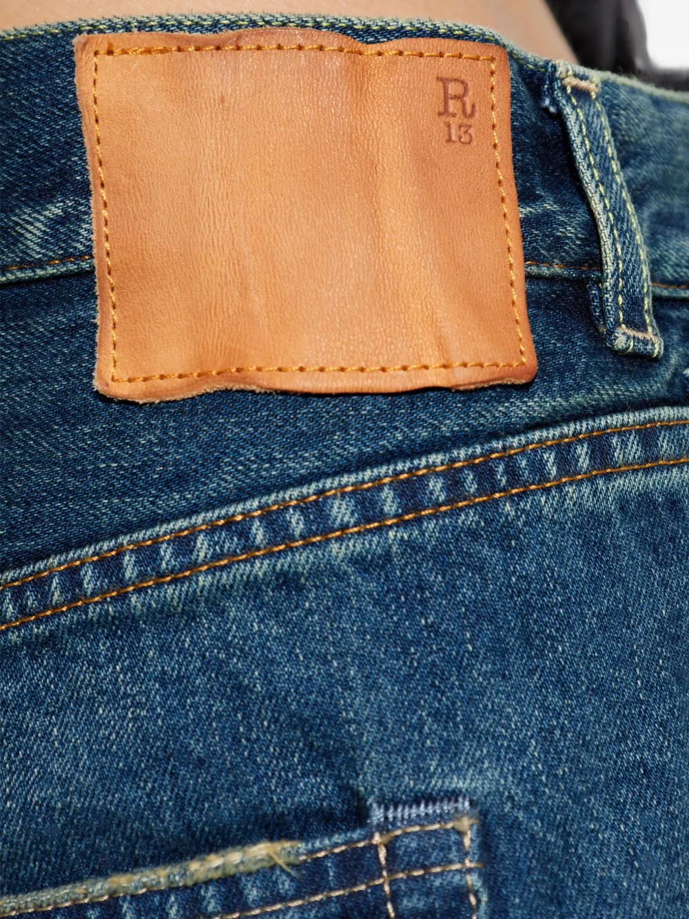 R13 cross-waistband jeans Blauw