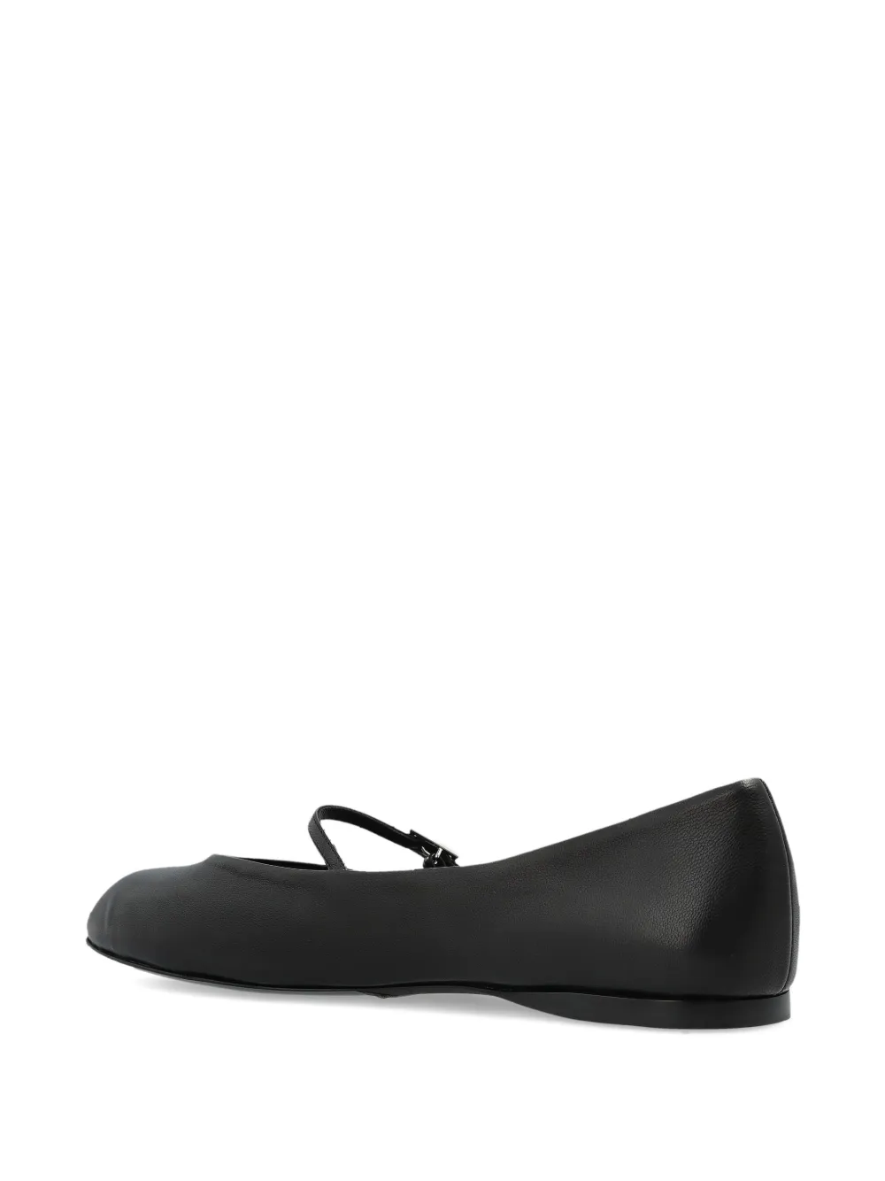 Max Mara Leren ballerina's 005 BLACK