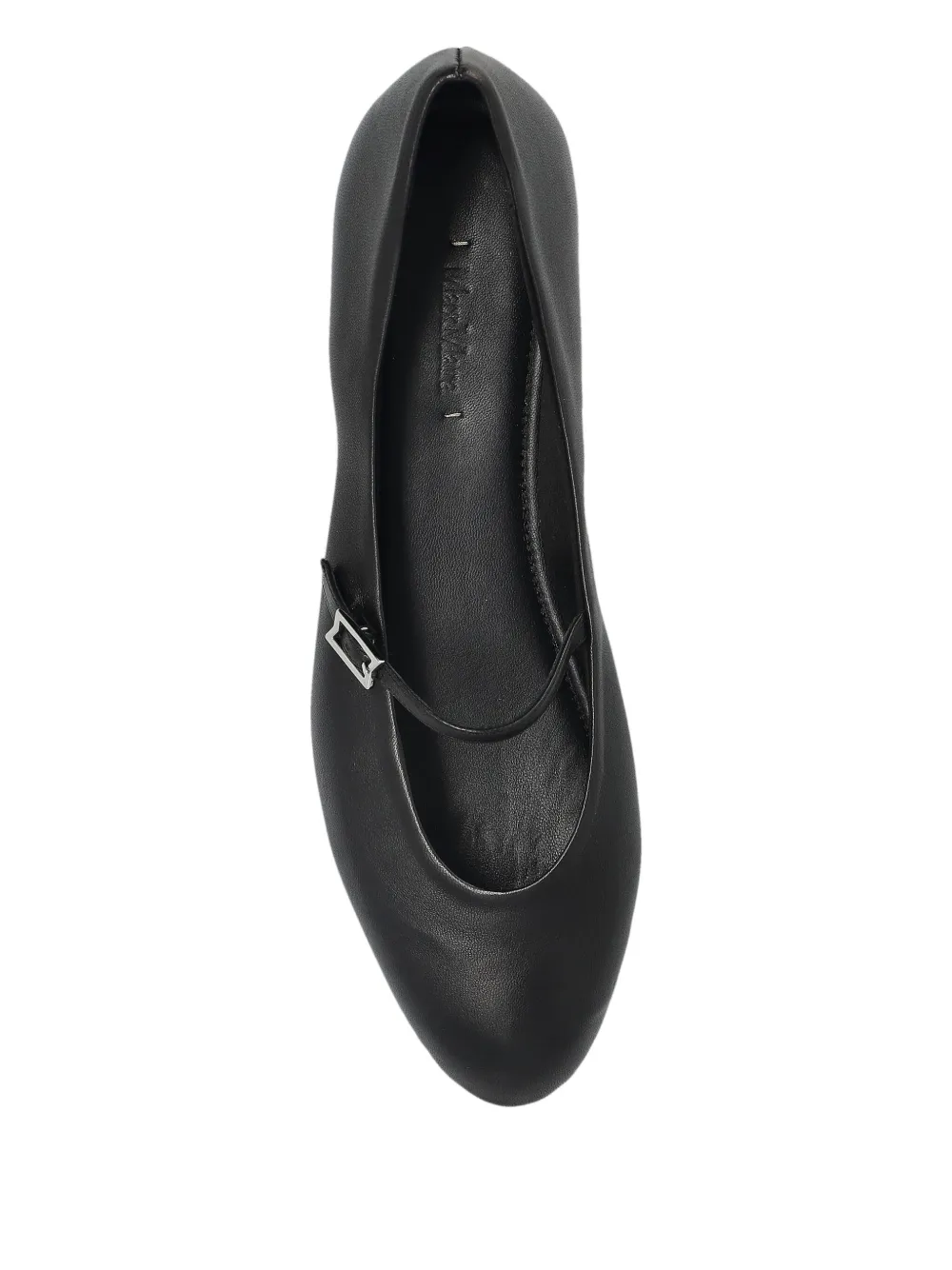 Max Mara Leren ballerina's 005 BLACK