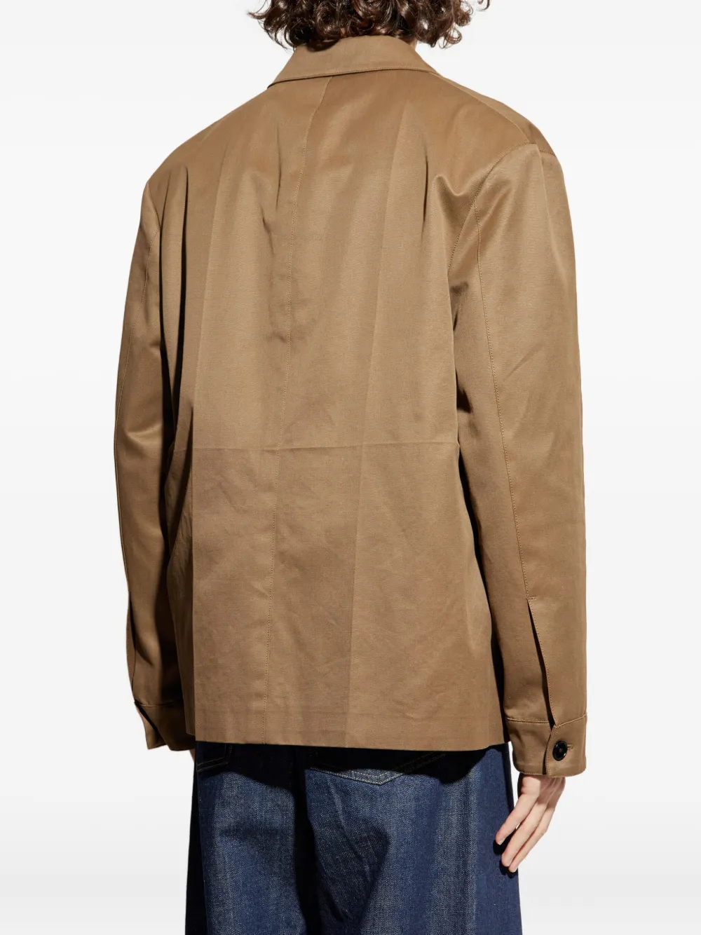 Jil Sander flap-pocket cotton jacket Bruin