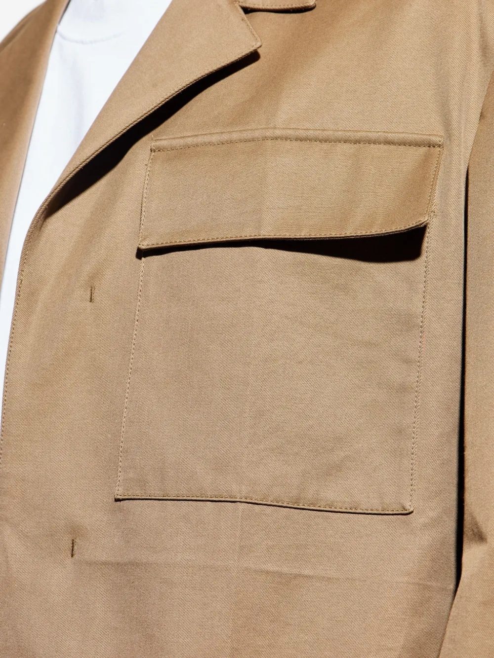 Jil Sander flap-pocket cotton jacket Bruin