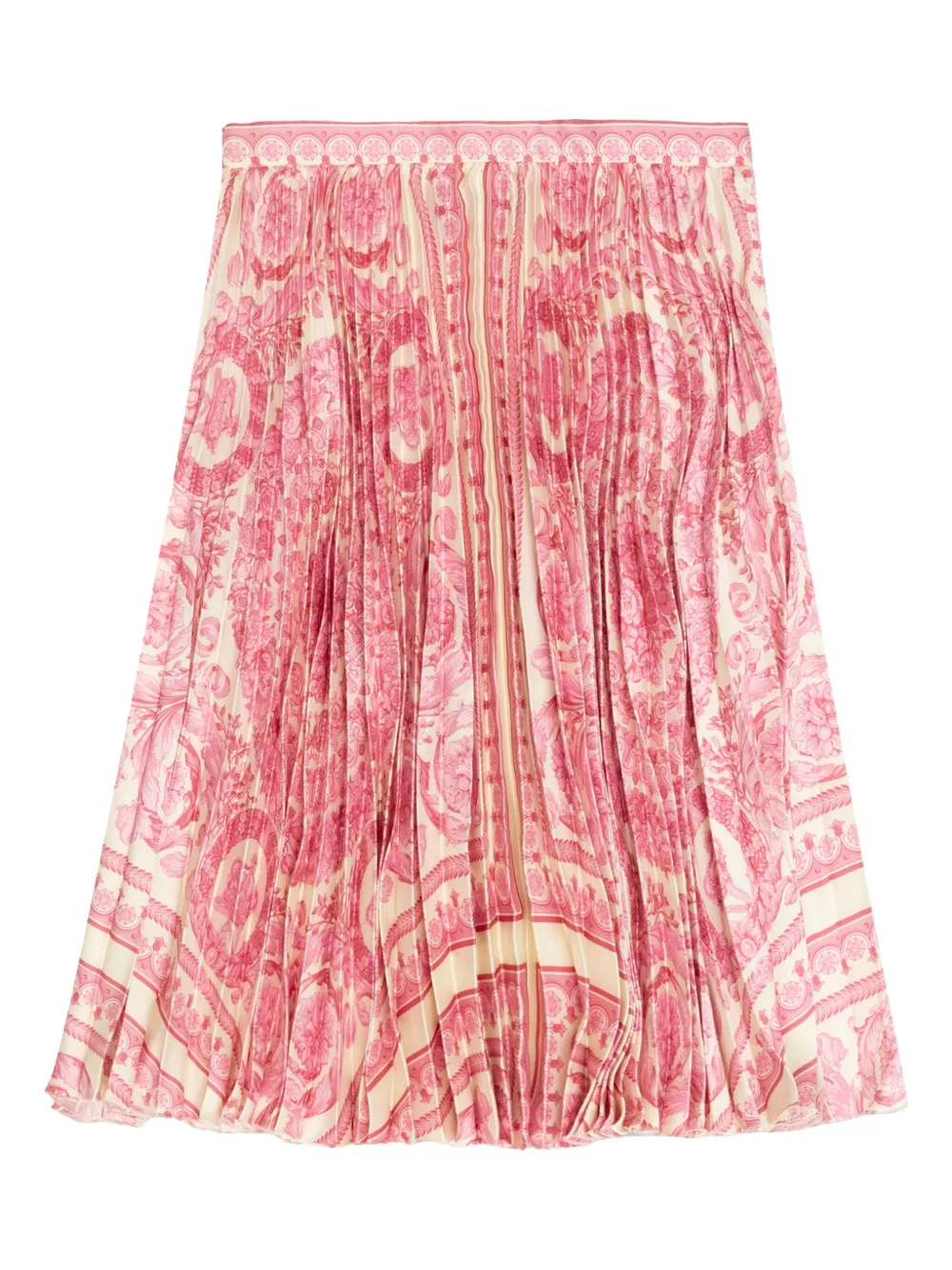 Versace Kids Plooirok met bloemenprint Roze
