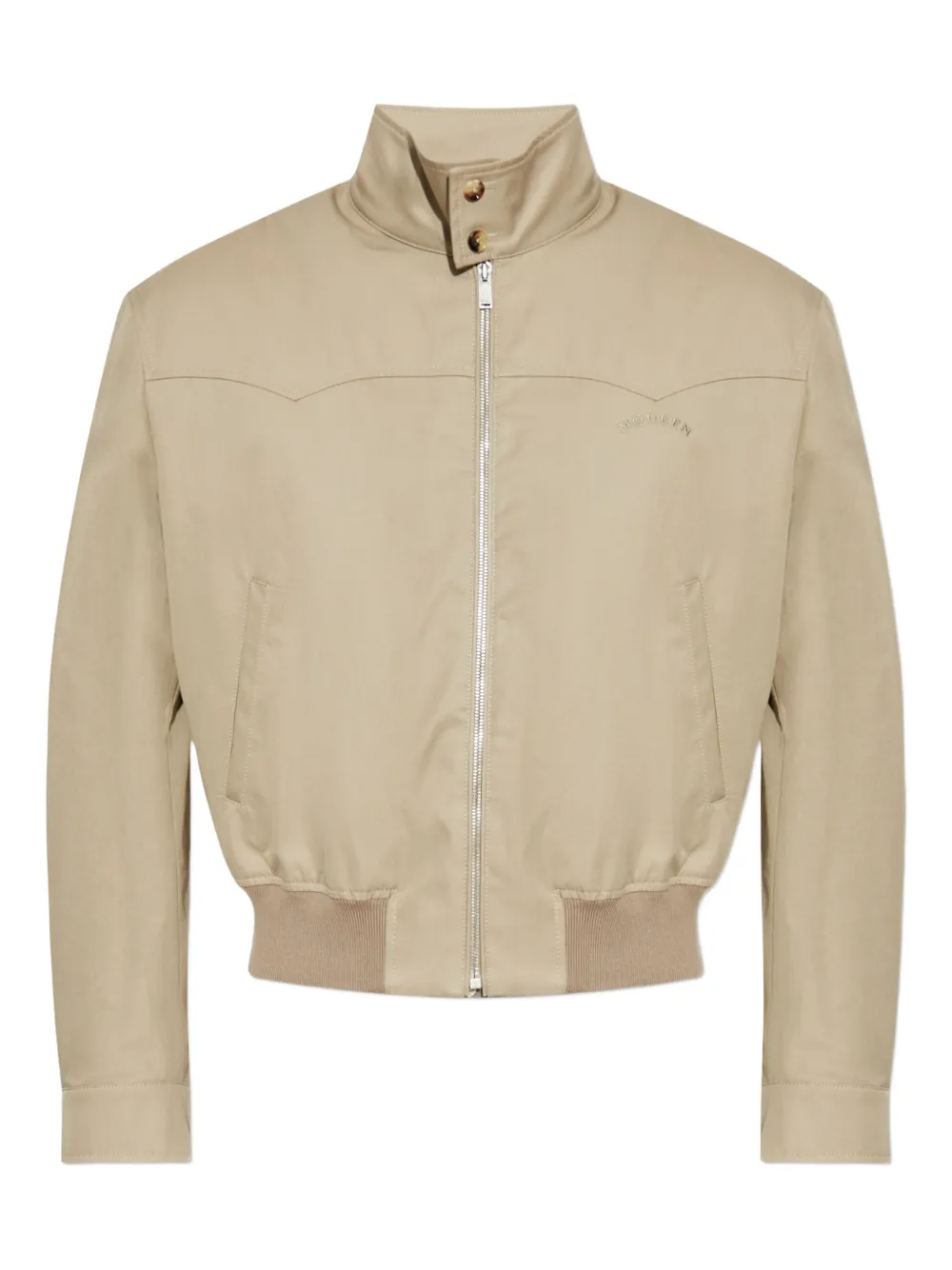 Alexander McQueen zip-up bomber jacket Beige
