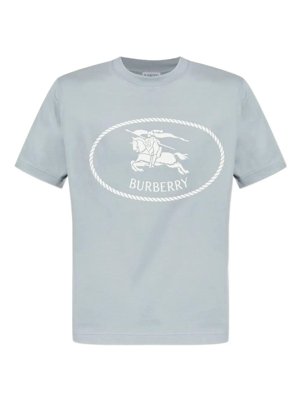 Burberry oval-logo cotton T-shirt Blauw