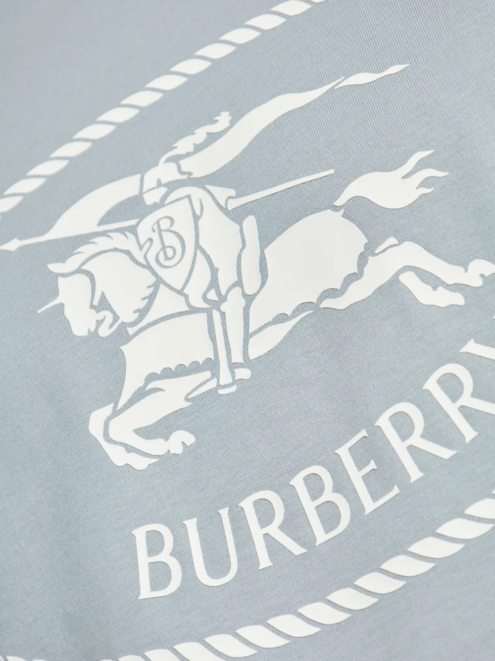 Burberry oval-logo cotton T-shirt Blauw