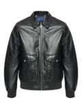 PS Paul Smith flap-pocket zip-front leather jacket - Black
