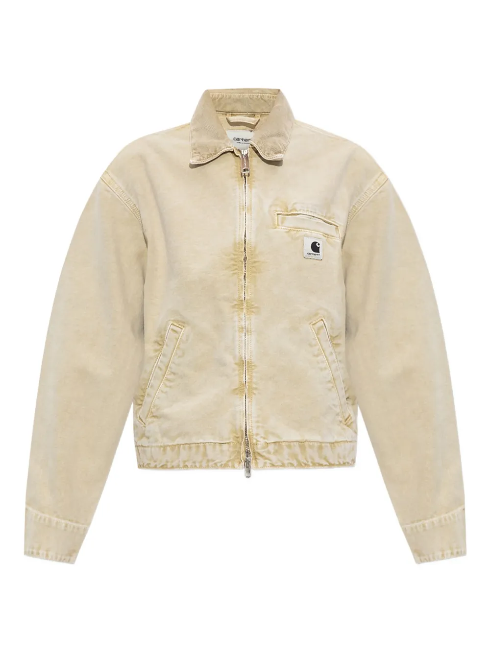 Carhartt WIP Emery denim jack van biologisch katoen met rits Beige