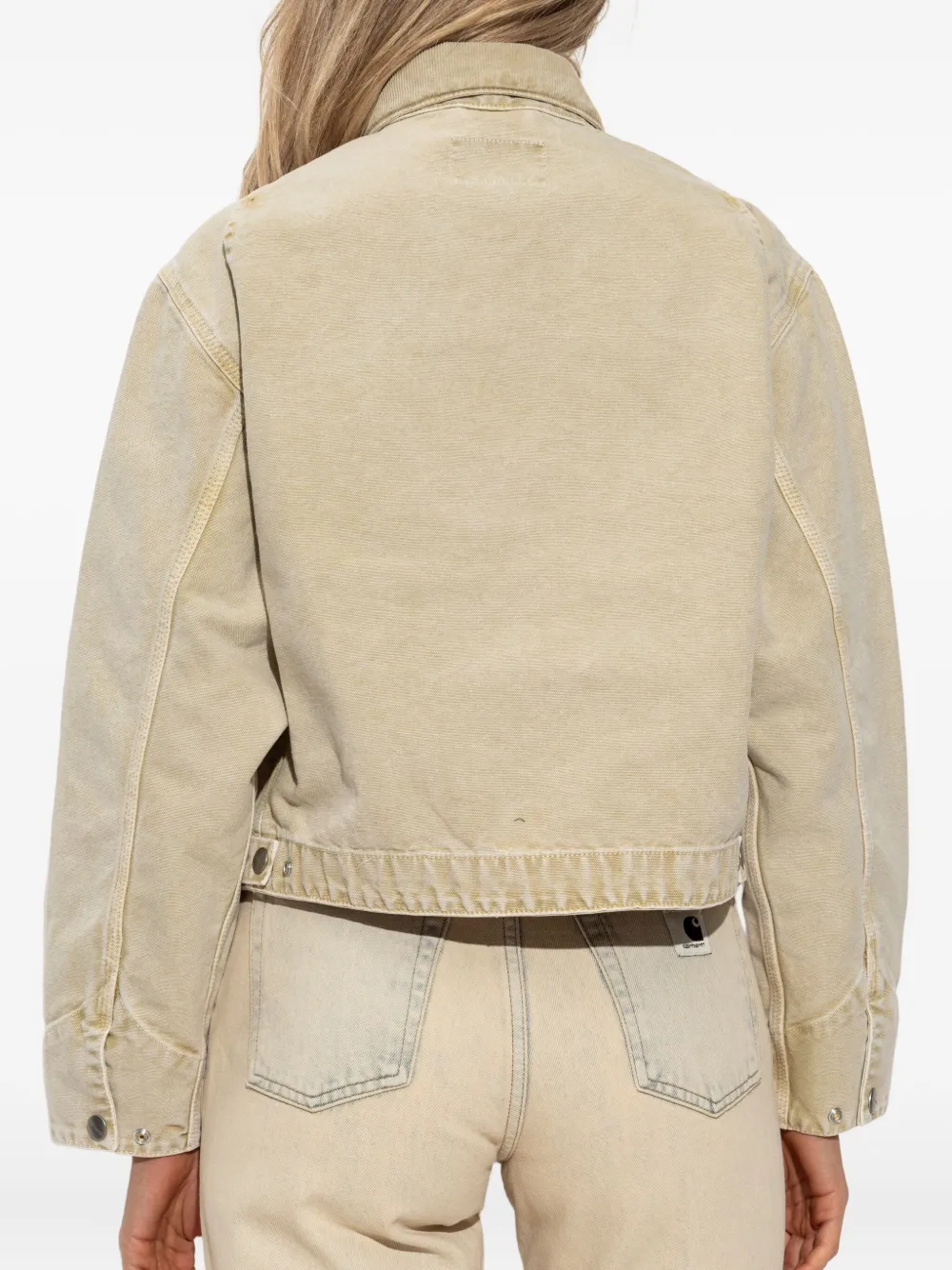 Carhartt WIP Emery denim jack van biologisch katoen met rits Beige