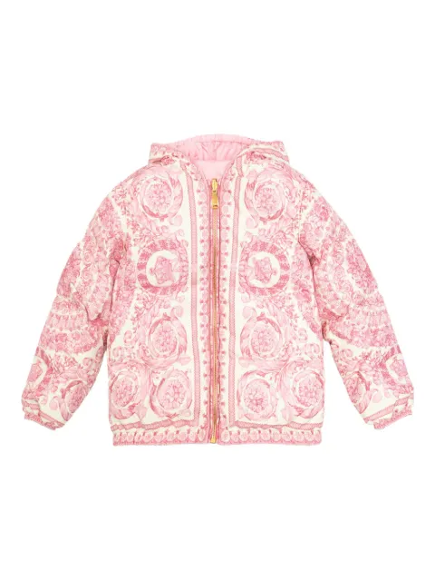 Versace Kids Barocco hooded jacket
