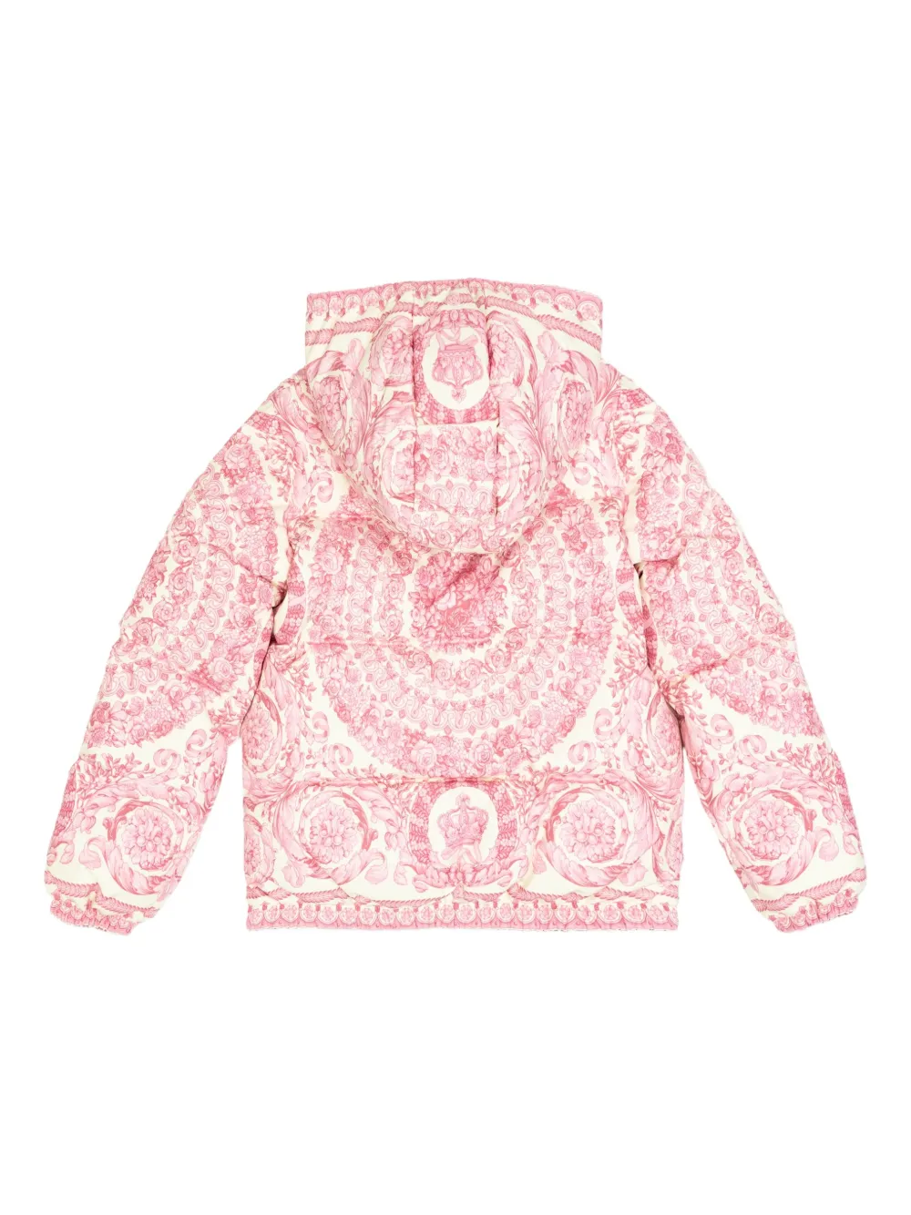 Versace Kids Barocco hooded jacket Rood