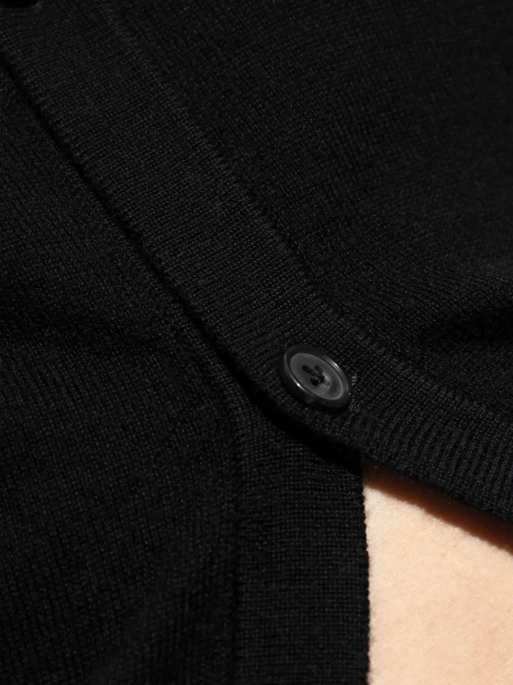 R13 puff-sleeve button cardigan Zwart
