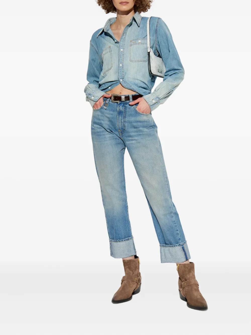 R13 folded-edge jeans Blauw