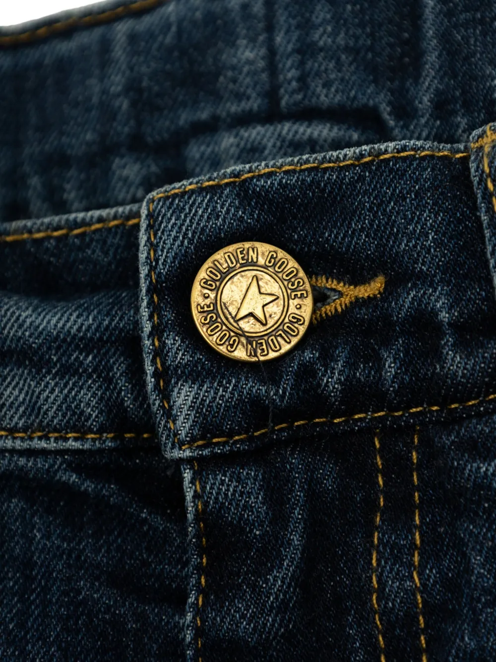 Golden Goose Kids Jeans met franje afwerking Blauw