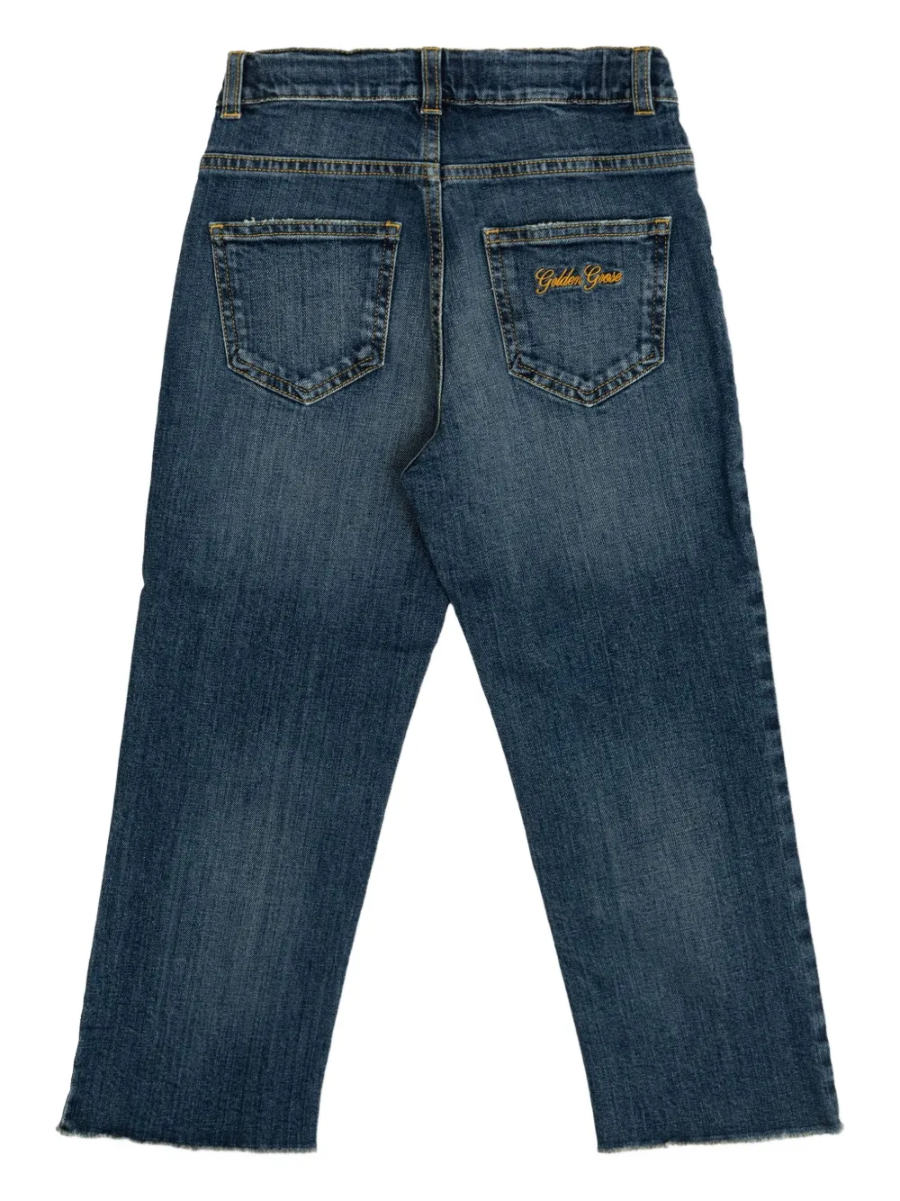 Golden Goose Kids Jeans met franje afwerking Blauw