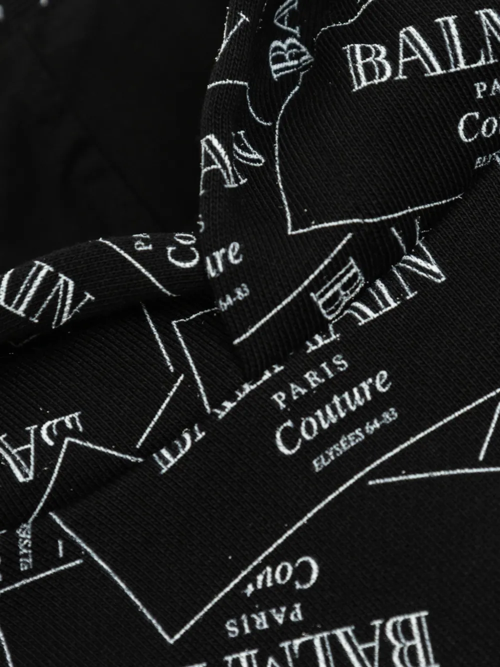 Balmain Kids Hoodie met logoprint Zwart