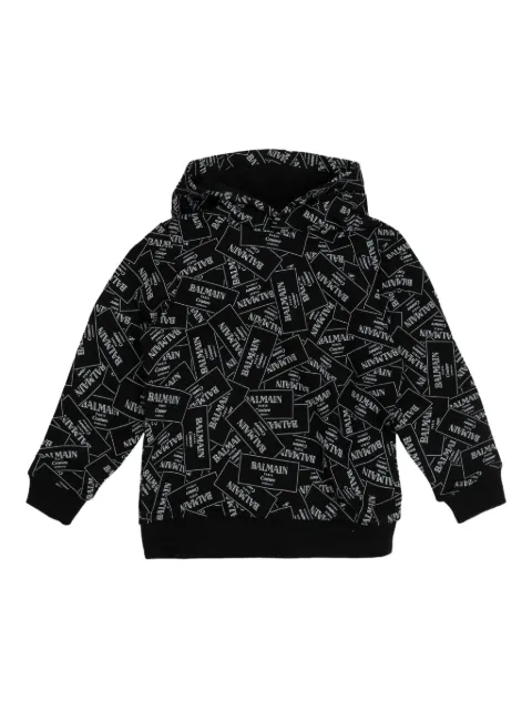 Balmain Kids logo-print hoodie