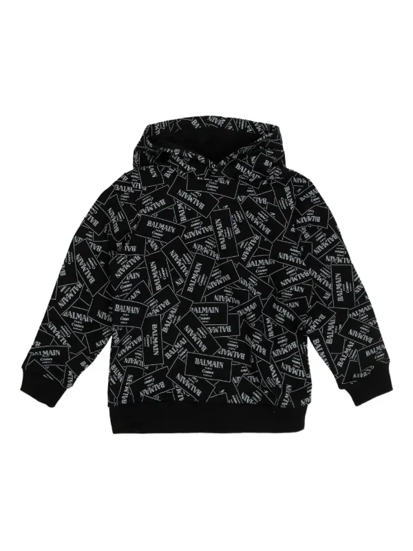 Balmain Kids ロゴ パーカー | ブラック | FARFETCH JP