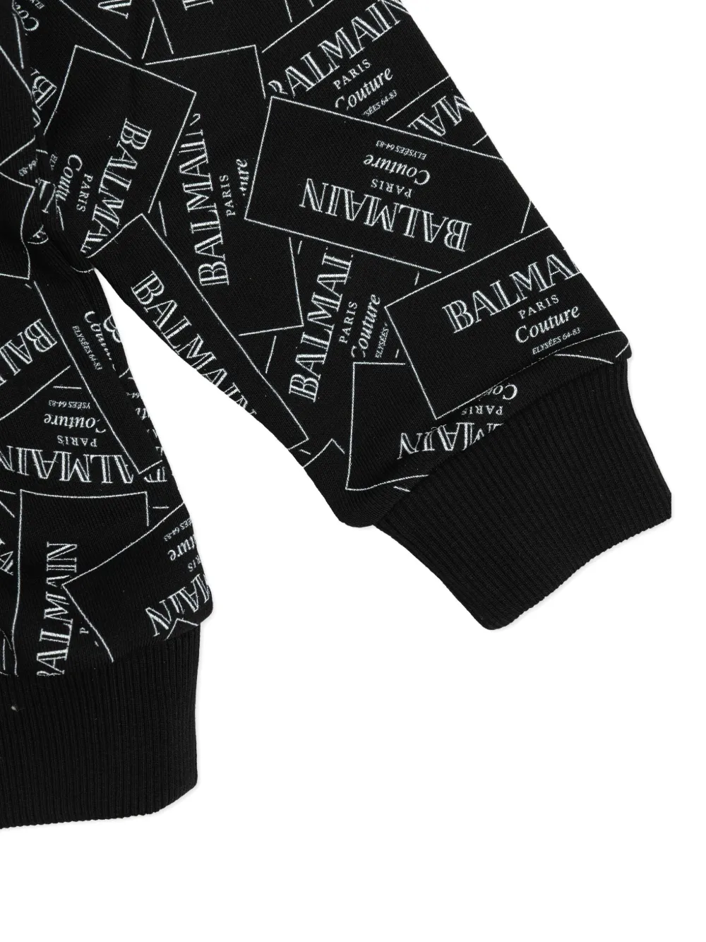 Balmain Kids Hoodie met logoprint Zwart