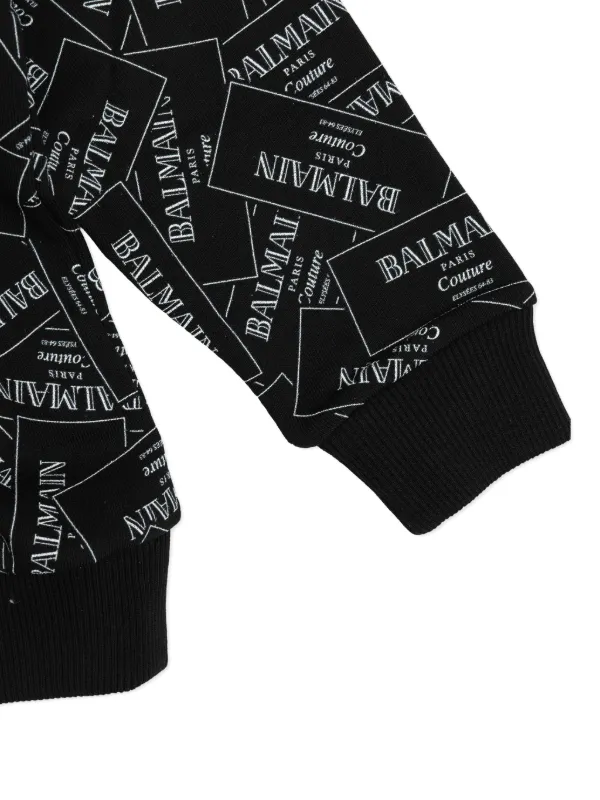 Balmain Kids ロゴ パーカー | ブラック | FARFETCH JP