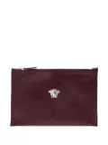 Versace Medusa-head zip clutch bag - Red