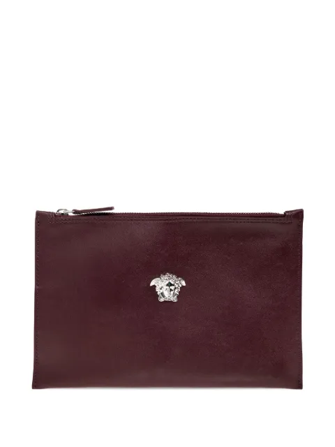 Versace Medusa-head zip clutch bag