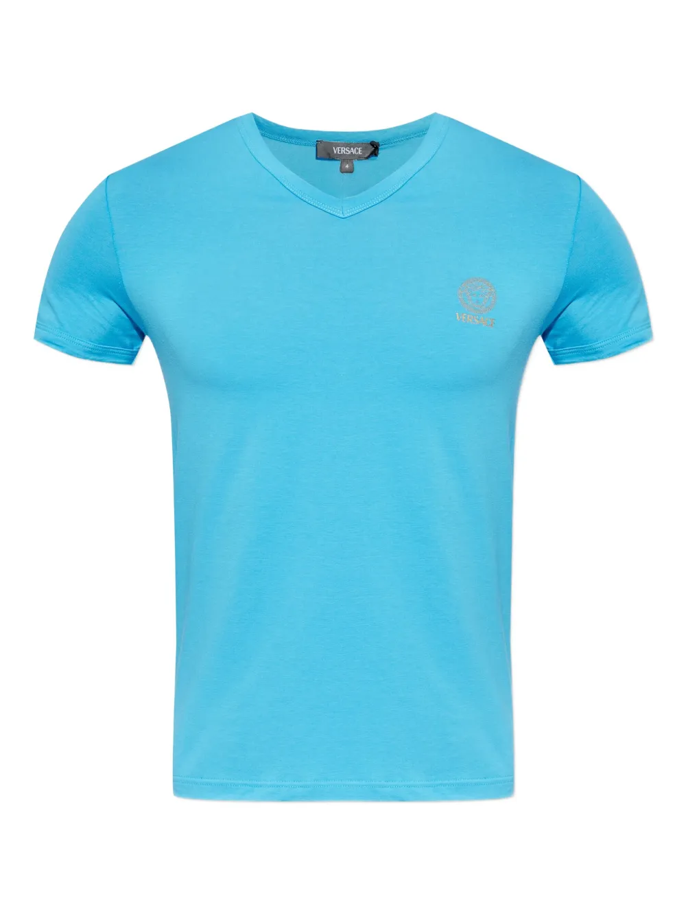 Versace v-neck logo.print t-shirt Blauw