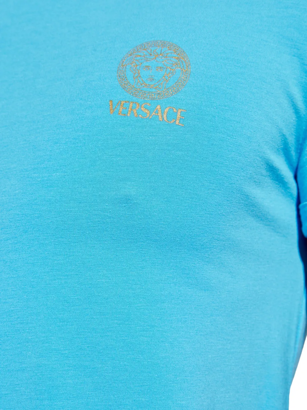 Versace v-neck logo.print t-shirt Blauw