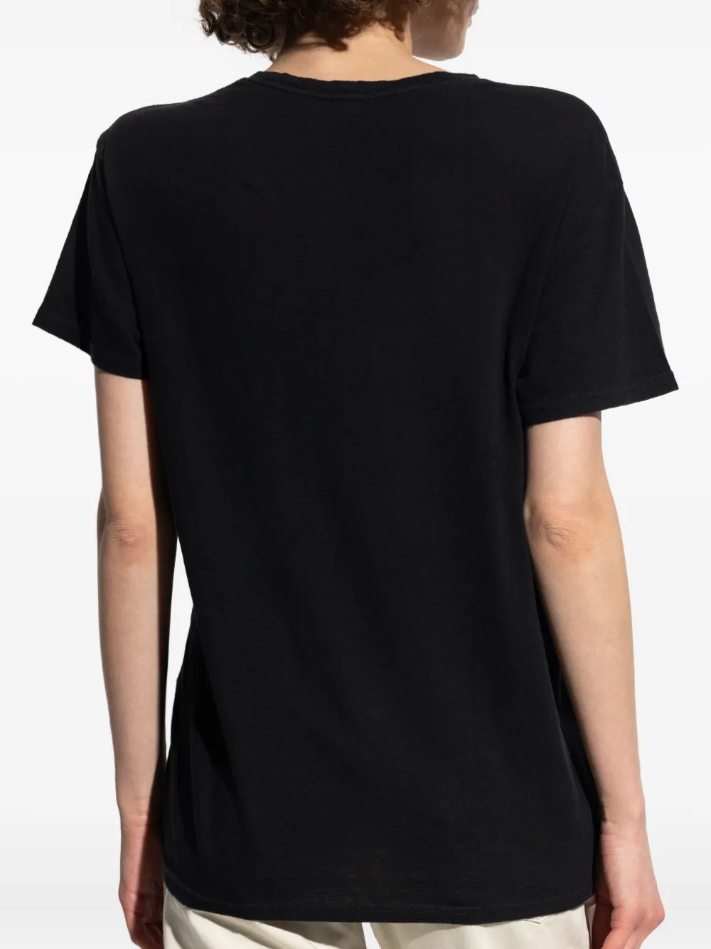 R13 printed cotton T-shirt Zwart