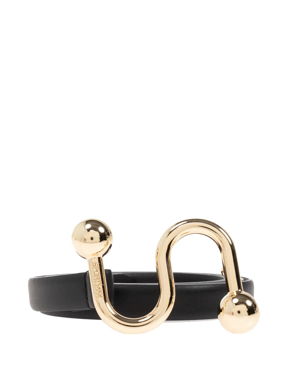 Sportmax S-shaped buckle belt - Nero