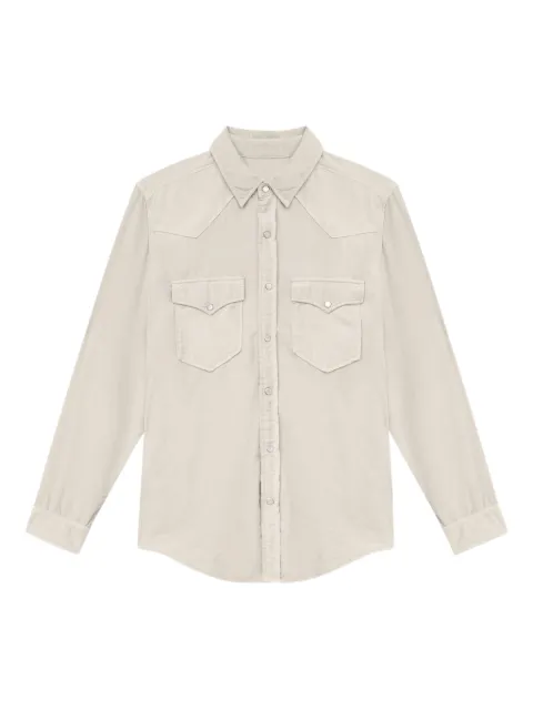 MARANT Camisa Vasco de veludo cotelê mangas longas