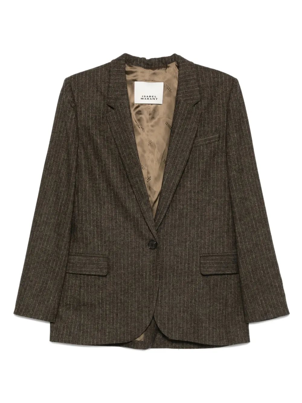 ISABEL MARANT pinstripe single-breasted blazer Bruin