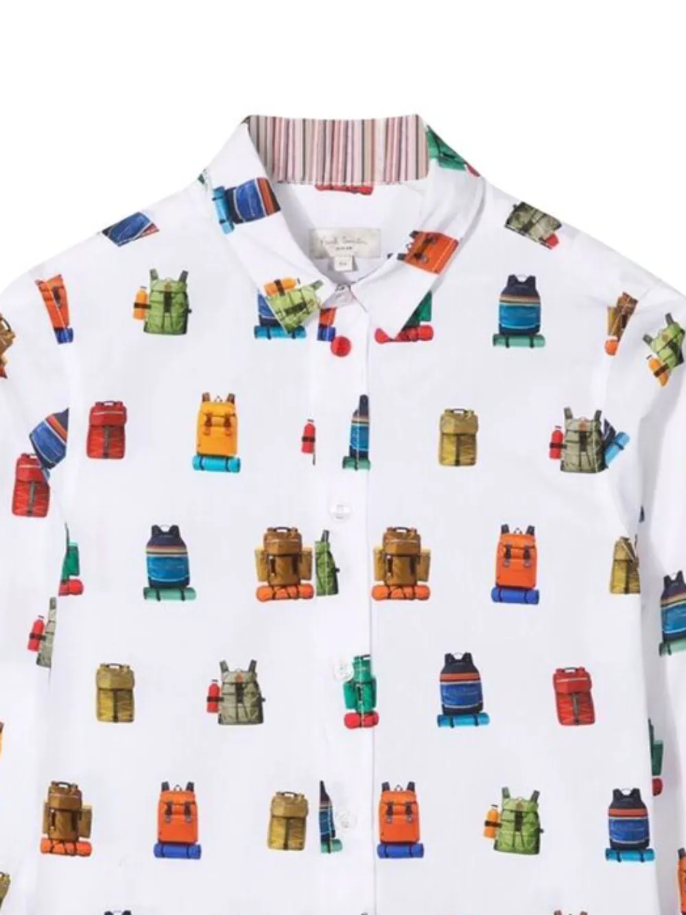  Paul Smith Junior Backpack Print Shirt - White 