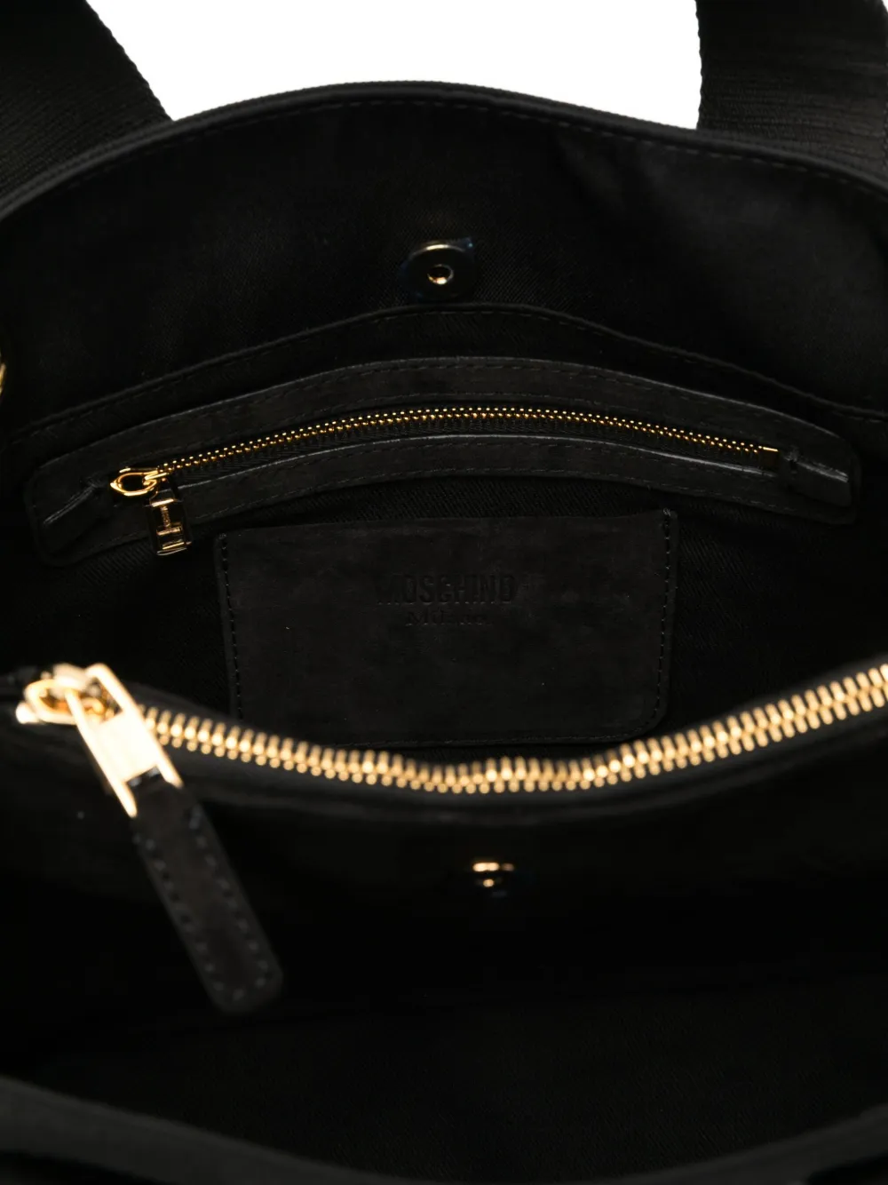 Moschino Shopper met logoplakkaat Zwart