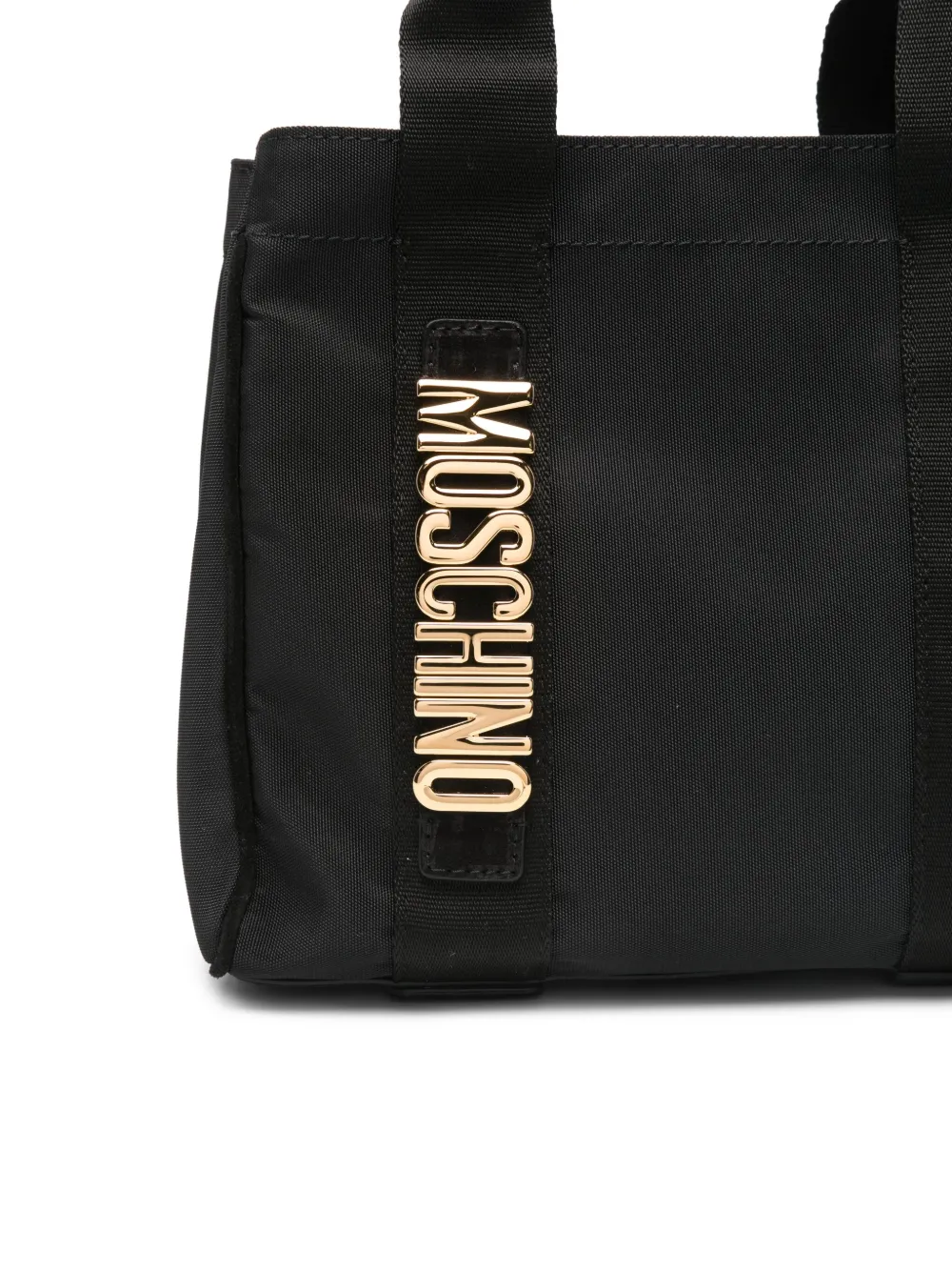 Moschino Shopper met logoplakkaat Zwart