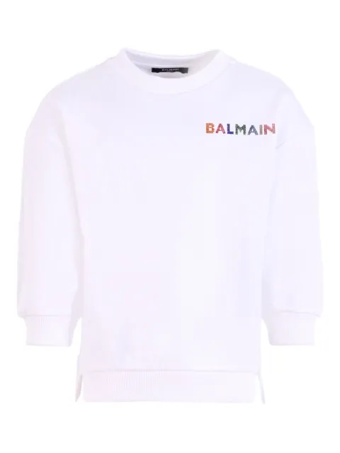 Balmain Kids rhinestone-embellished sweatshirt